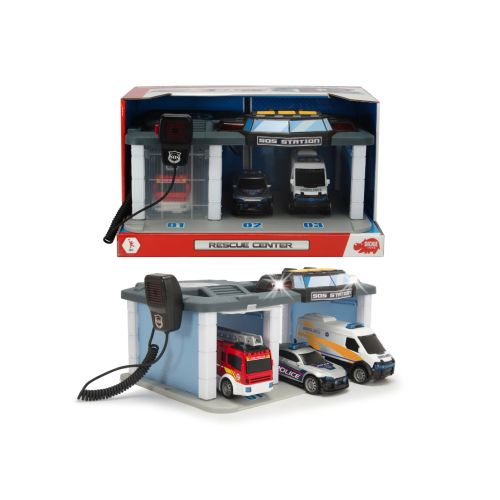 Dickie Toys Rescue Center Playset with Light and Sound Effects – Toys