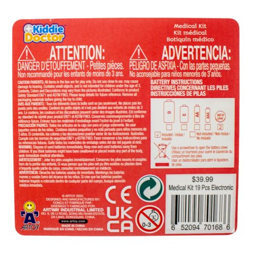 Go! Toys and Games 19-Piece Interactive Medical Kit for Kids - Educational Role Play