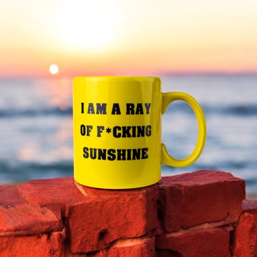 Yellow Ray of Sunshine 16 oz Boxed Mug