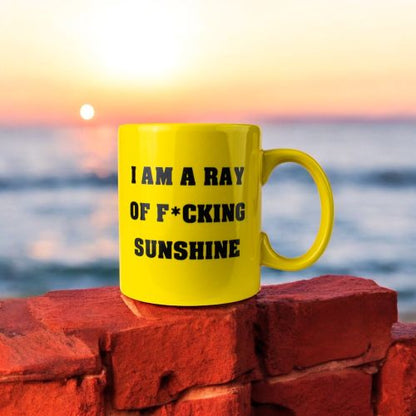 Yellow Ray of Sunshine 16 oz Boxed Mug