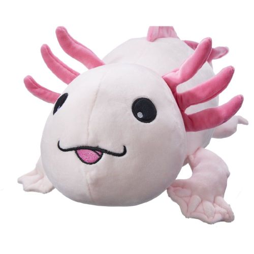 Snoozimals 20-inch Plush Lola the Axolotl - Vibrant Pink