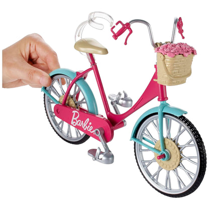 Girls Barbie Dream Adventure Safety Bike with Helmet and Basket – Toys