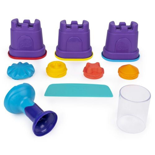 Kinetic Sand Rainbow Mix n Stack Set - Colorful Sculpting Kit