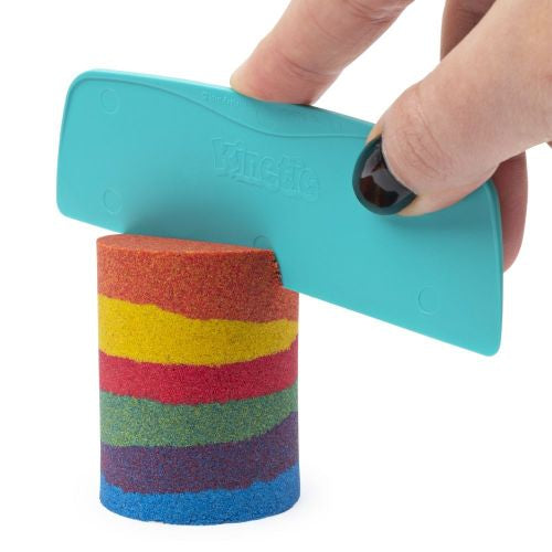 Kinetic Sand Rainbow Mix n Stack Set - Colorful Sculpting Kit