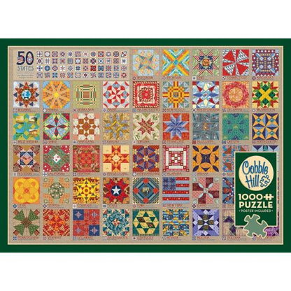 50 States Quilt Blocks 1000pc puzzle