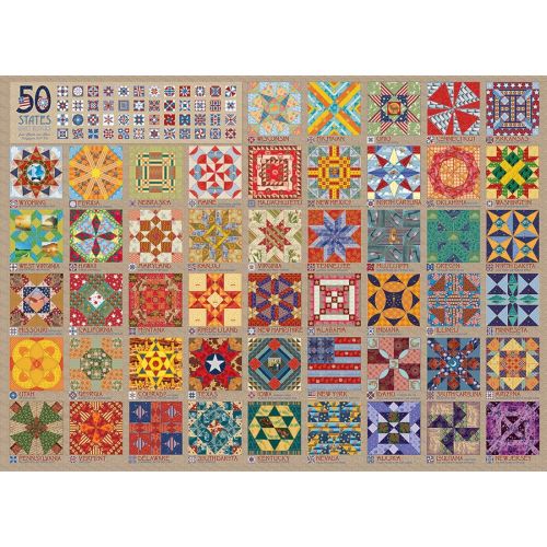 50 States Quilt Blocks 1000pc puzzle