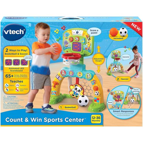 VTech Count and Win Sports Center - Interactive Toddler Basketball and Soccer Toy