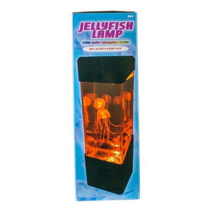 Jellyfish 9in Light with orange glowing jellyfish and black base
