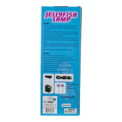 Jellyfish Lamp 9 inch light with blue box packaging and USB cord