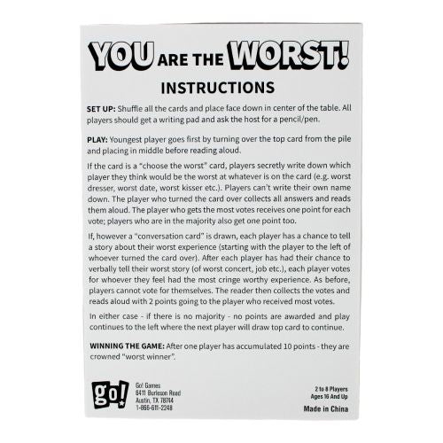 You Are The Worst Game - Hilarious Party Fun