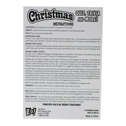 Go! Games Ultimate Christmas Trivia & More Game