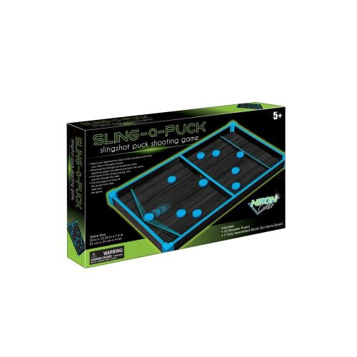 Neon Sling Shot Puck Game for Tabletop Play
