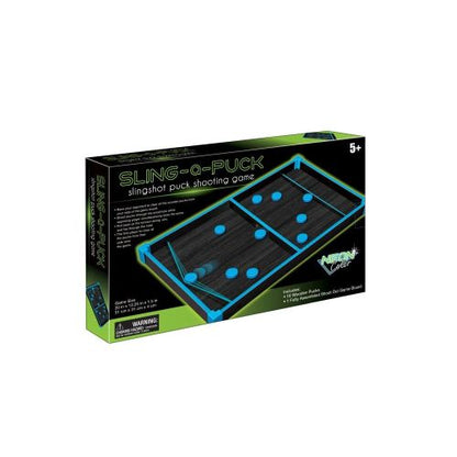 Neon Sling Shot Puck Game for Tabletop Play