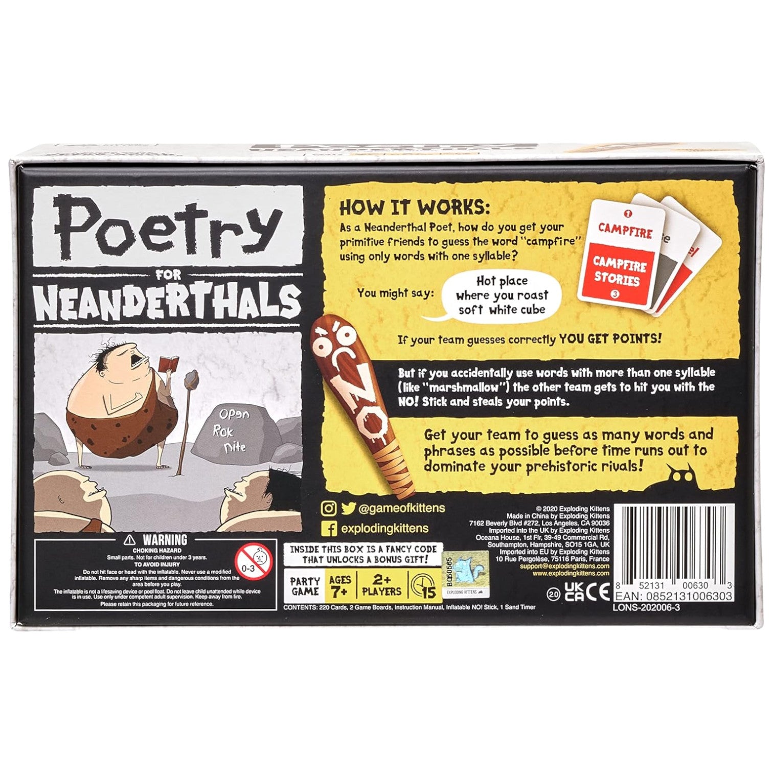 Poetry For Neanderthals: The Ultimate Caveman Word Game