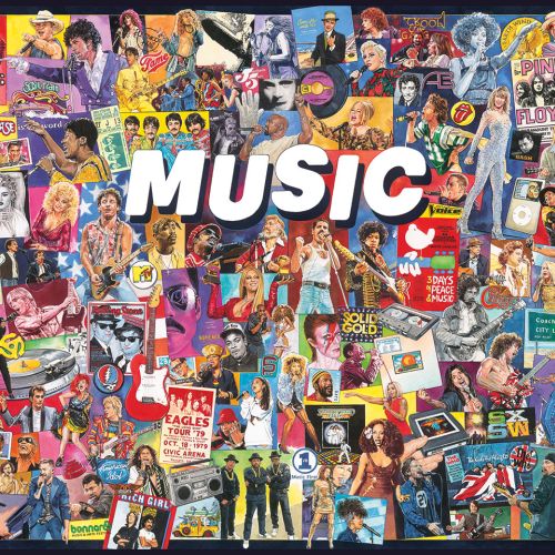 White Mountain Iconic Music Legends Jigsaw Puzzle - 1000 pc