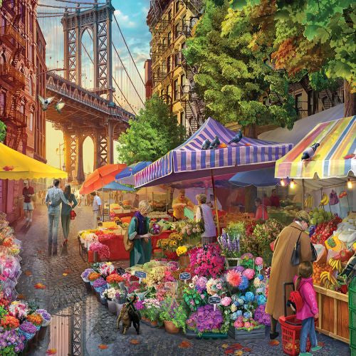 Flower Market 1000pc Puzzle (WHITEM)