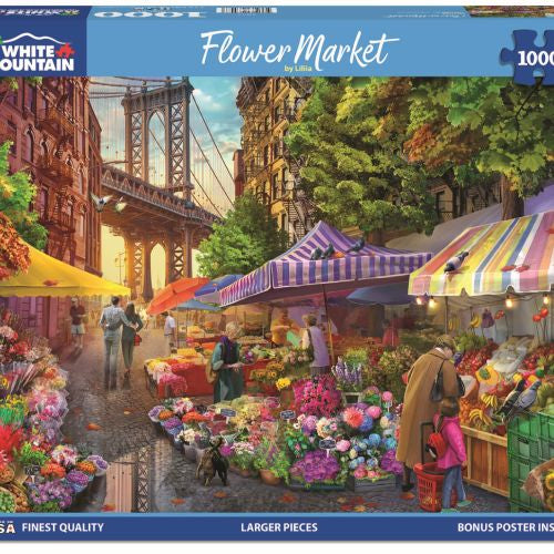 Flower Market 1000pc Puzzle (WHITEM)