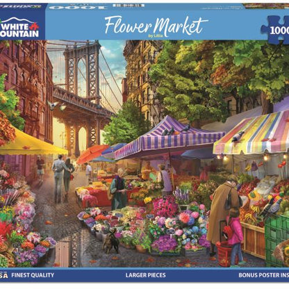 Flower Market 1000pc Puzzle (WHITEM)
