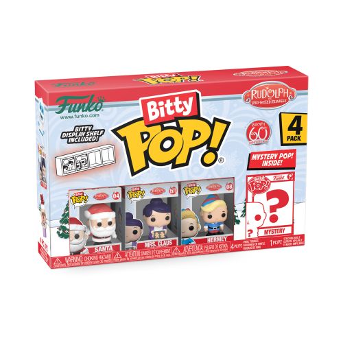 POP Bitty Christmas Rudolph 4pk w/Displa