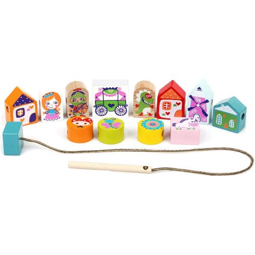 Wooden Fairytale Lace and Learn Toy