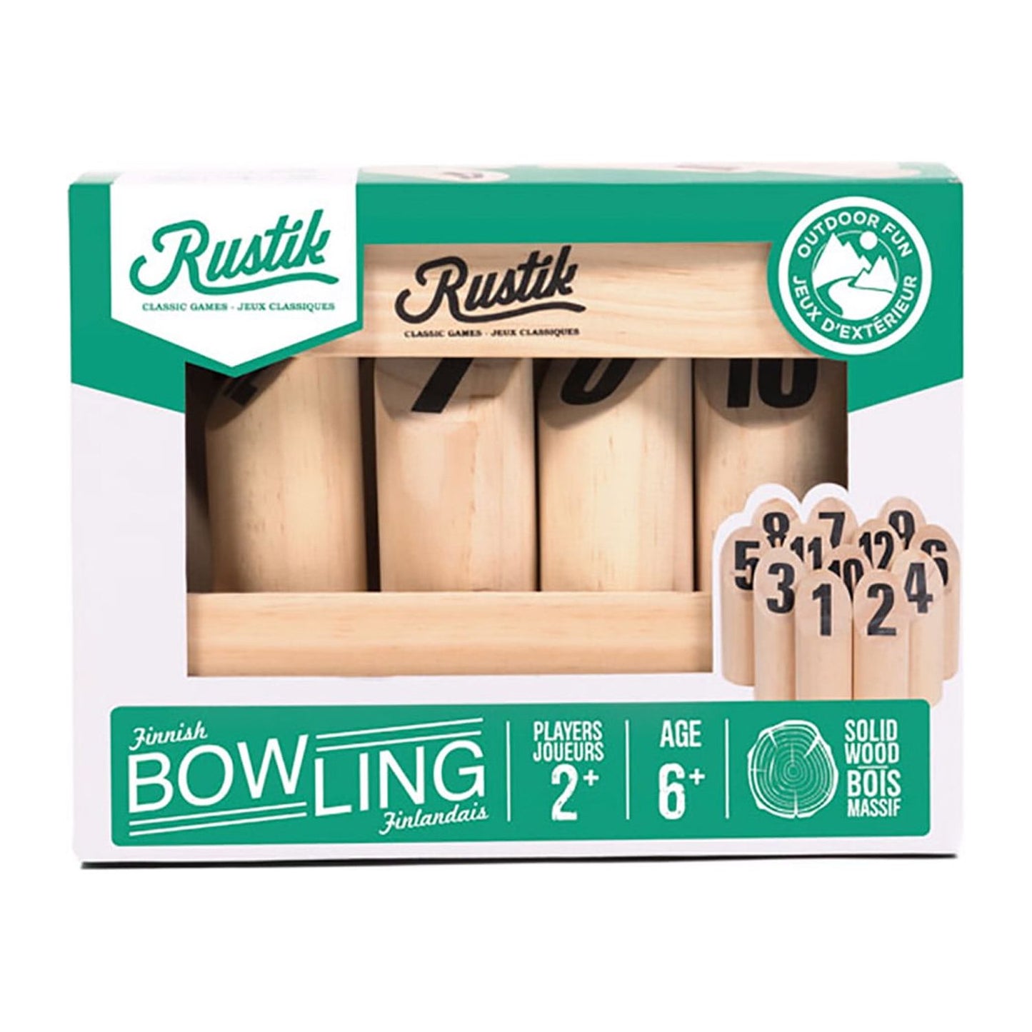 Rustik Finnish Bowling Outdoor Skill Game Set