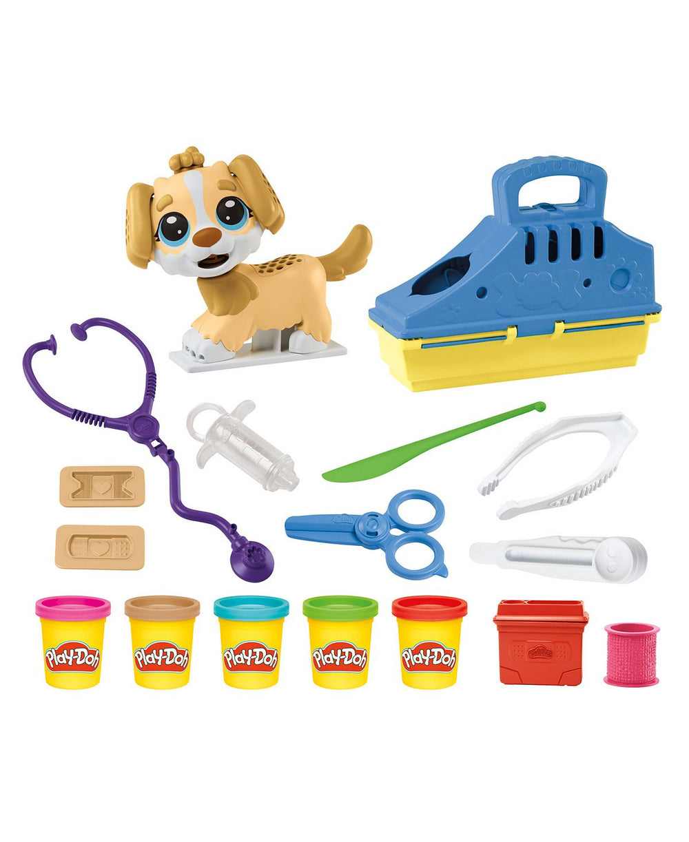 Play-Doh Care and Carry Vet Set - 17-Piece Interactive Toy Veterinary Kit