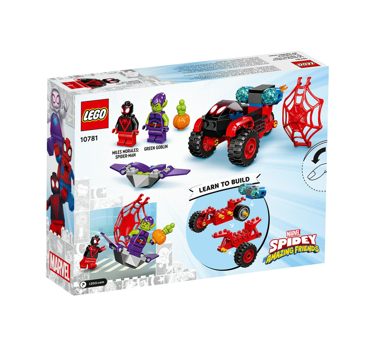 LEGO® Spidey Miles Morales: Spider-Man’s Techno Trike 10781 Building S ...