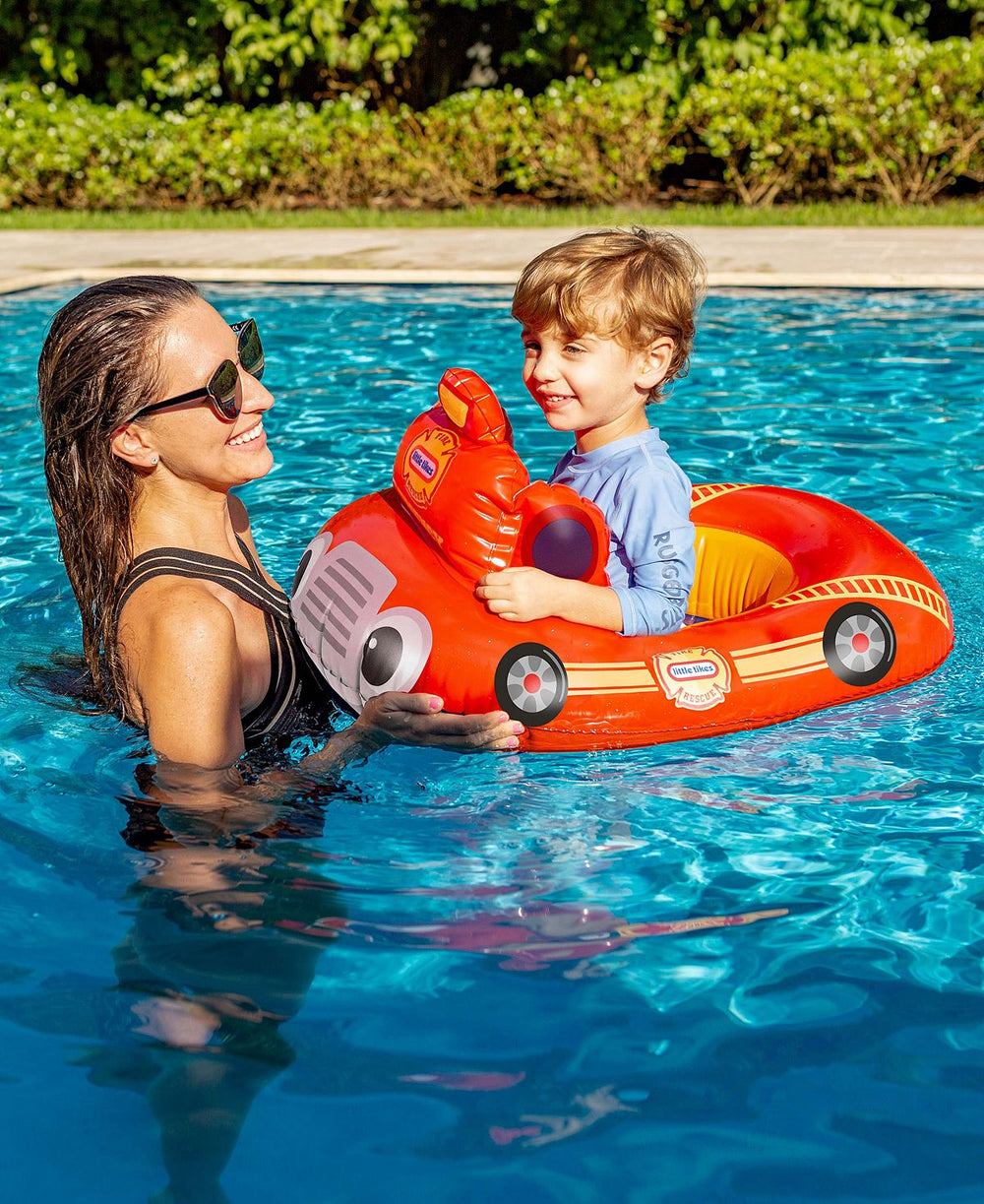 Little Tikes Fire Truck Baby Float - Inflatable Pool Toy with Built-in Seat