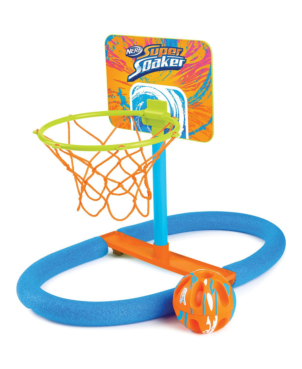 Nerf Super Soaker Dunk It Pool Hoops Set - Inflatable Basketball Game for Poolside Fun