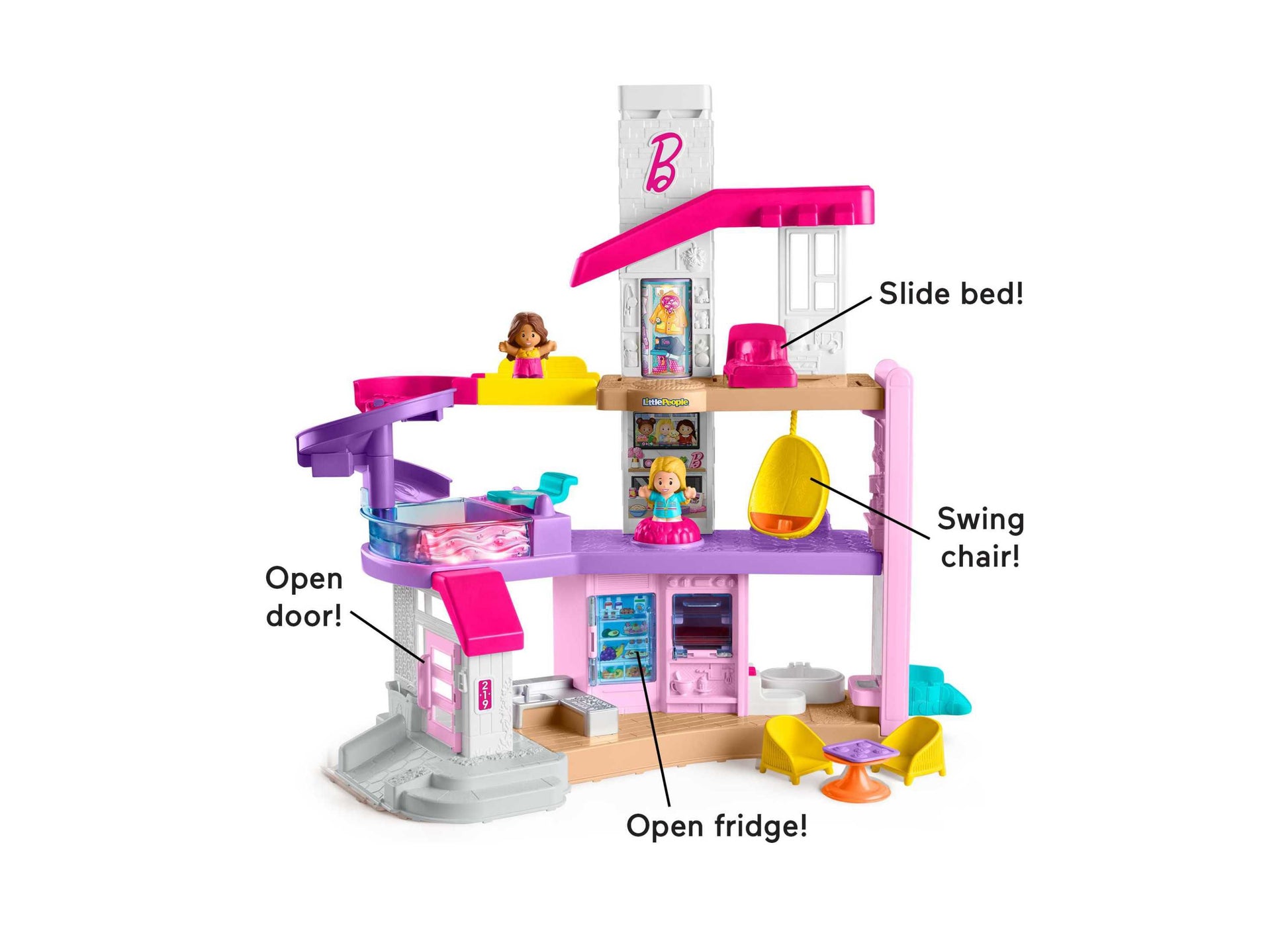 Little People Barbie DreamHouse Toddler Playset with Lights and