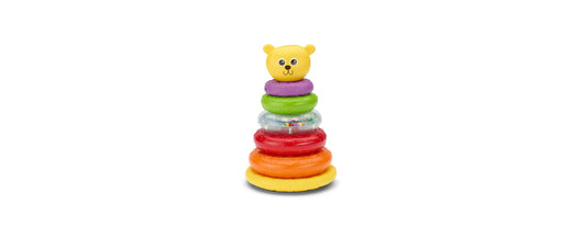 Toys R Us Rainbow Bear Stacker Set – Vibrant Multi-Colored Rings