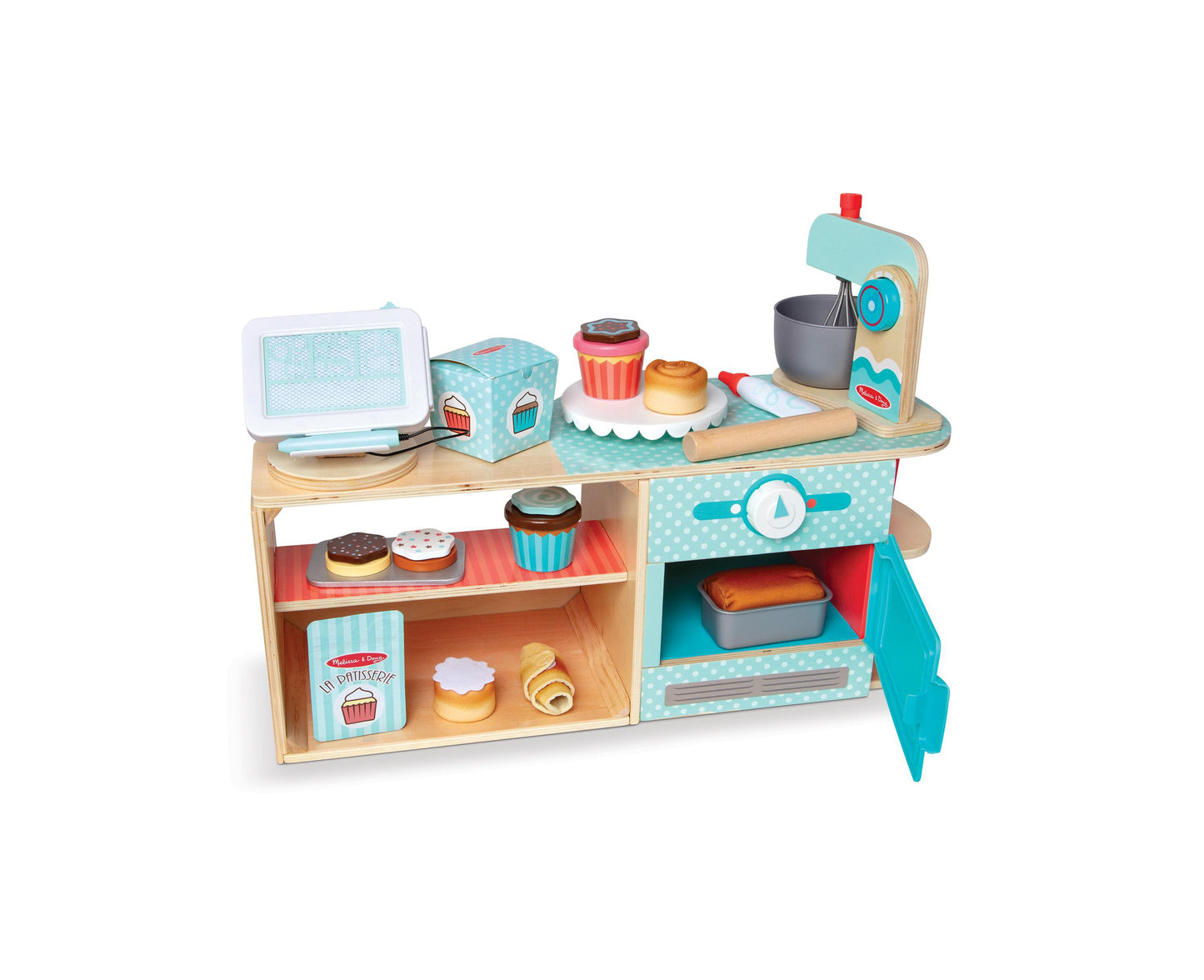 Melissa & Doug 39-Piece Wooden La Patisserie Bakery Set