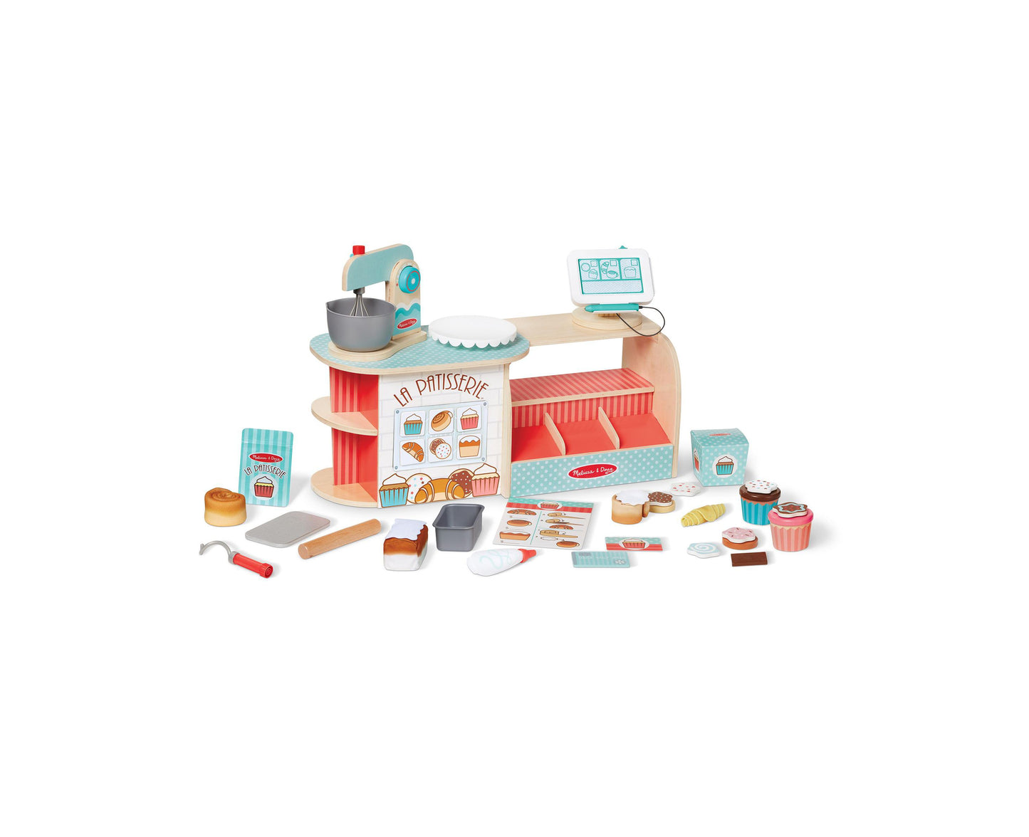 Melissa & Doug 39-Piece Wooden La Patisserie Bakery Set