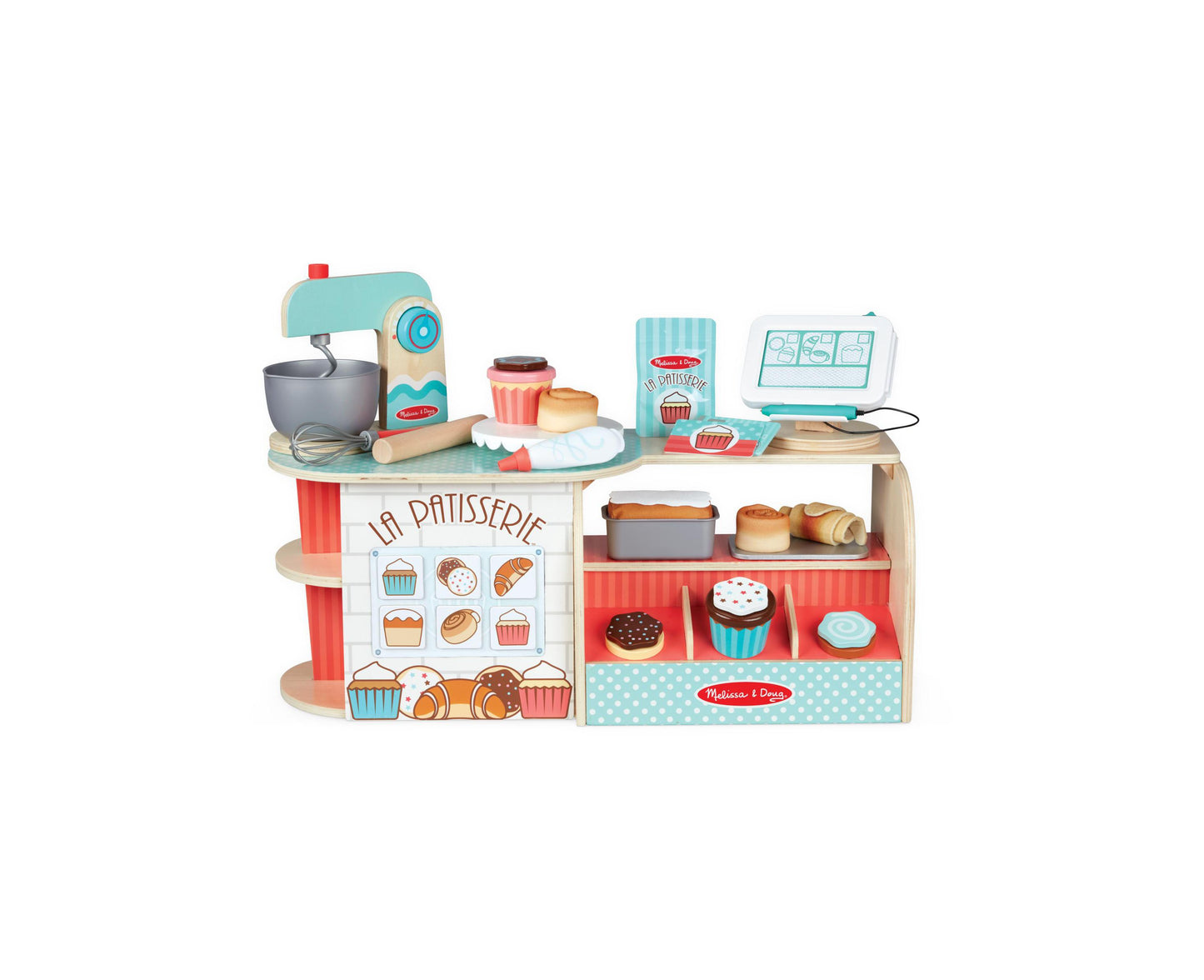 Melissa & Doug 39-Piece Wooden La Patisserie Bakery Set