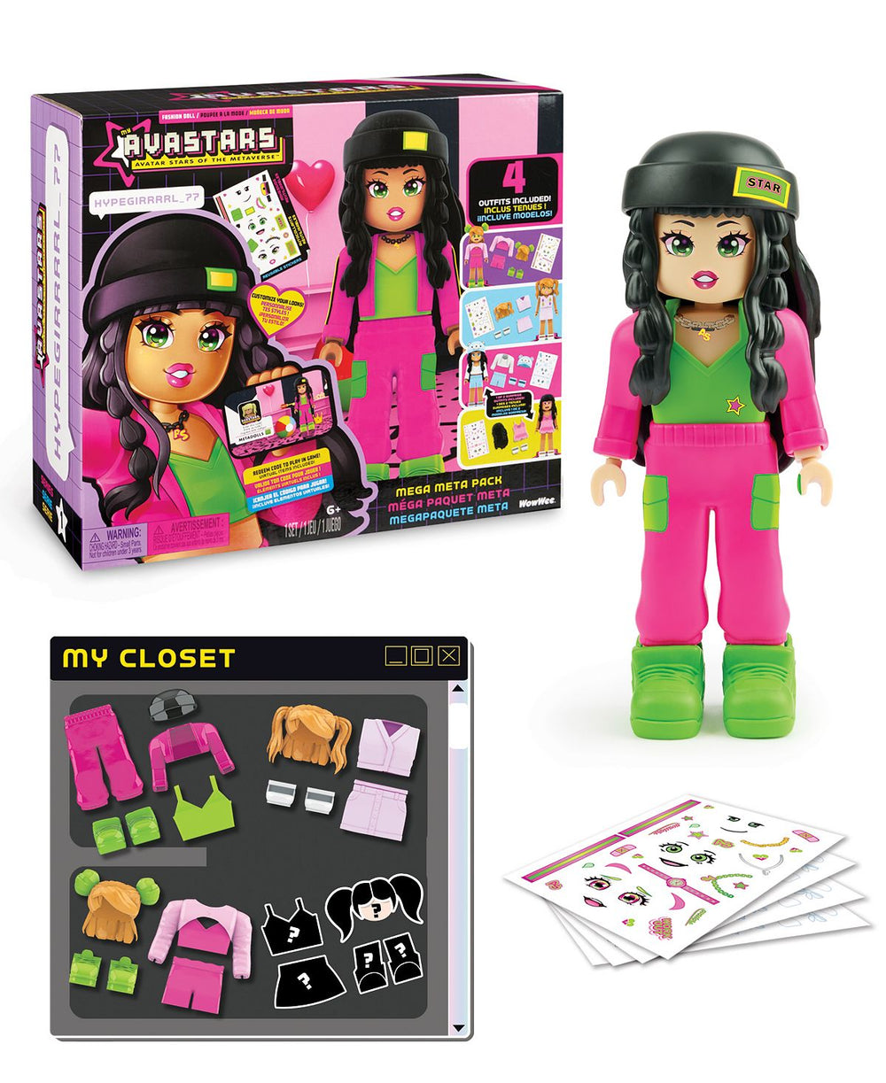 WowWee Avastars HypeGirl Fashion Doll - Mega Meta Look Pack