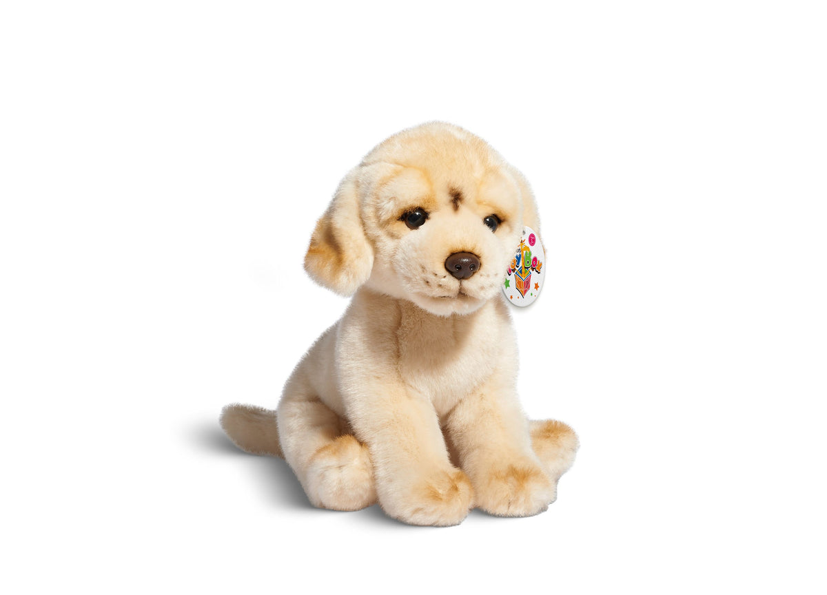 Geoffrey's Toy Box 10 inch Plush Golden Labrador Puppy with colorful tag