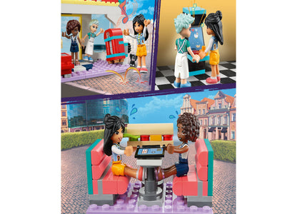 LEGO® Friends Heartlake Downtown Diner 41728 Toy Building Set with Liann, Aliya and Charli Figures