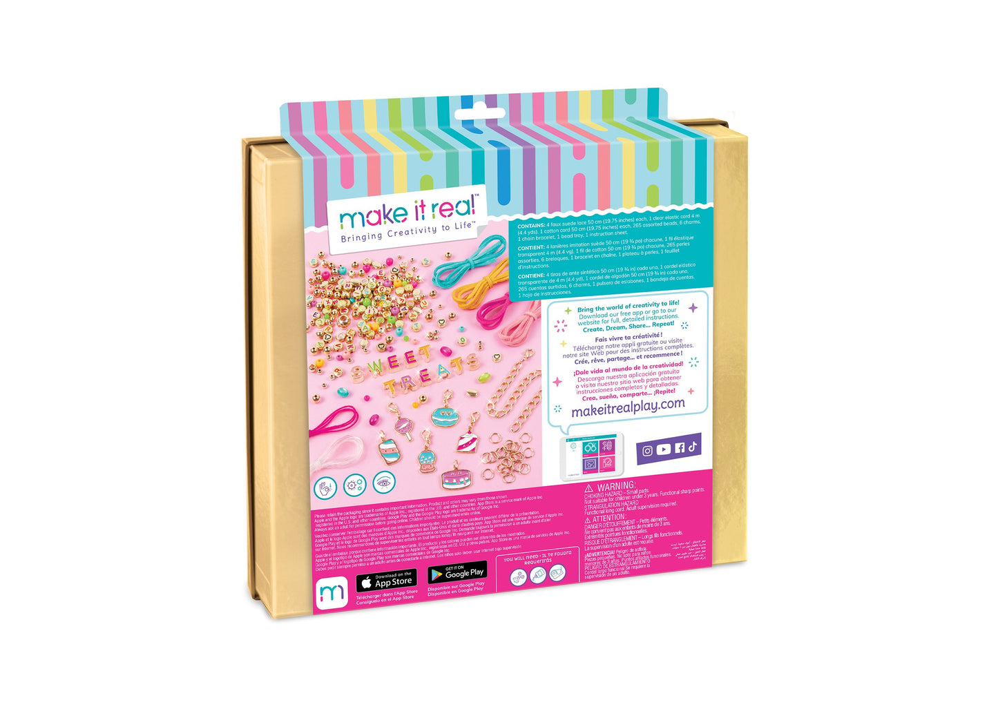 Sweet Treats Dessert-Themed DIY Bracelet Kit - Create 7 Charm Bracelets