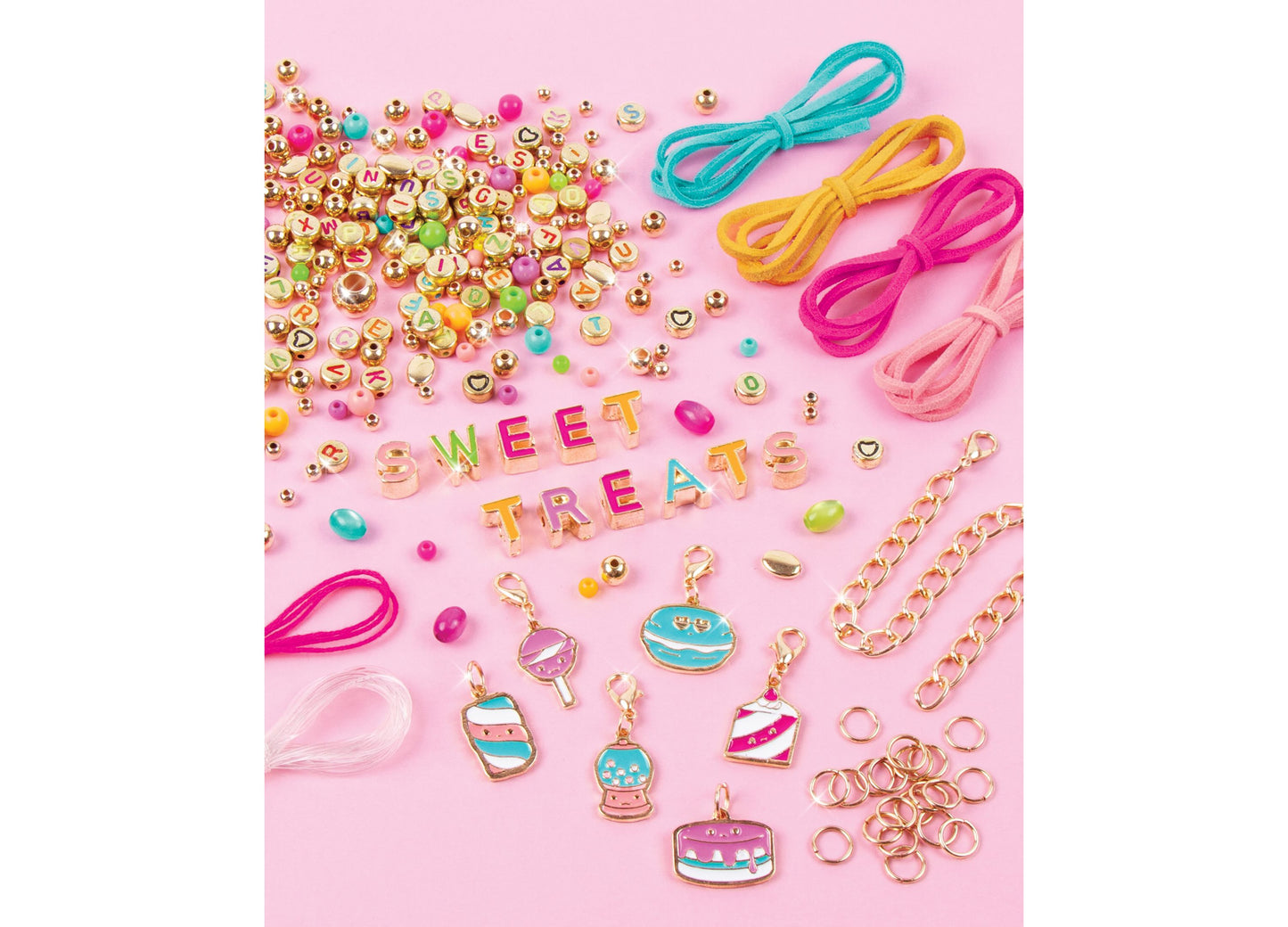 Sweet Treats Dessert-Themed DIY Bracelet Kit - Create 7 Charm Bracelets