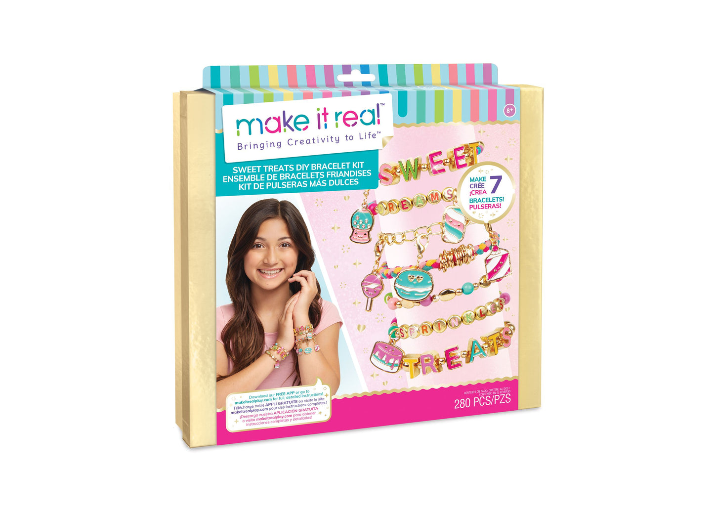 Sweet Treats Dessert-Themed DIY Bracelet Kit - Create 7 Charm Bracelets