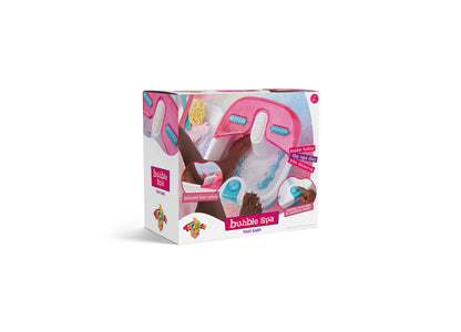 Geoffrey's Toy Box Bubble Spa Foot Bath in pink glitter with textured rollers and removable splash guard