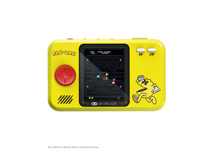 My Arcade PAC-MAN Pocket Player Pro yellow handheld game with red joystick