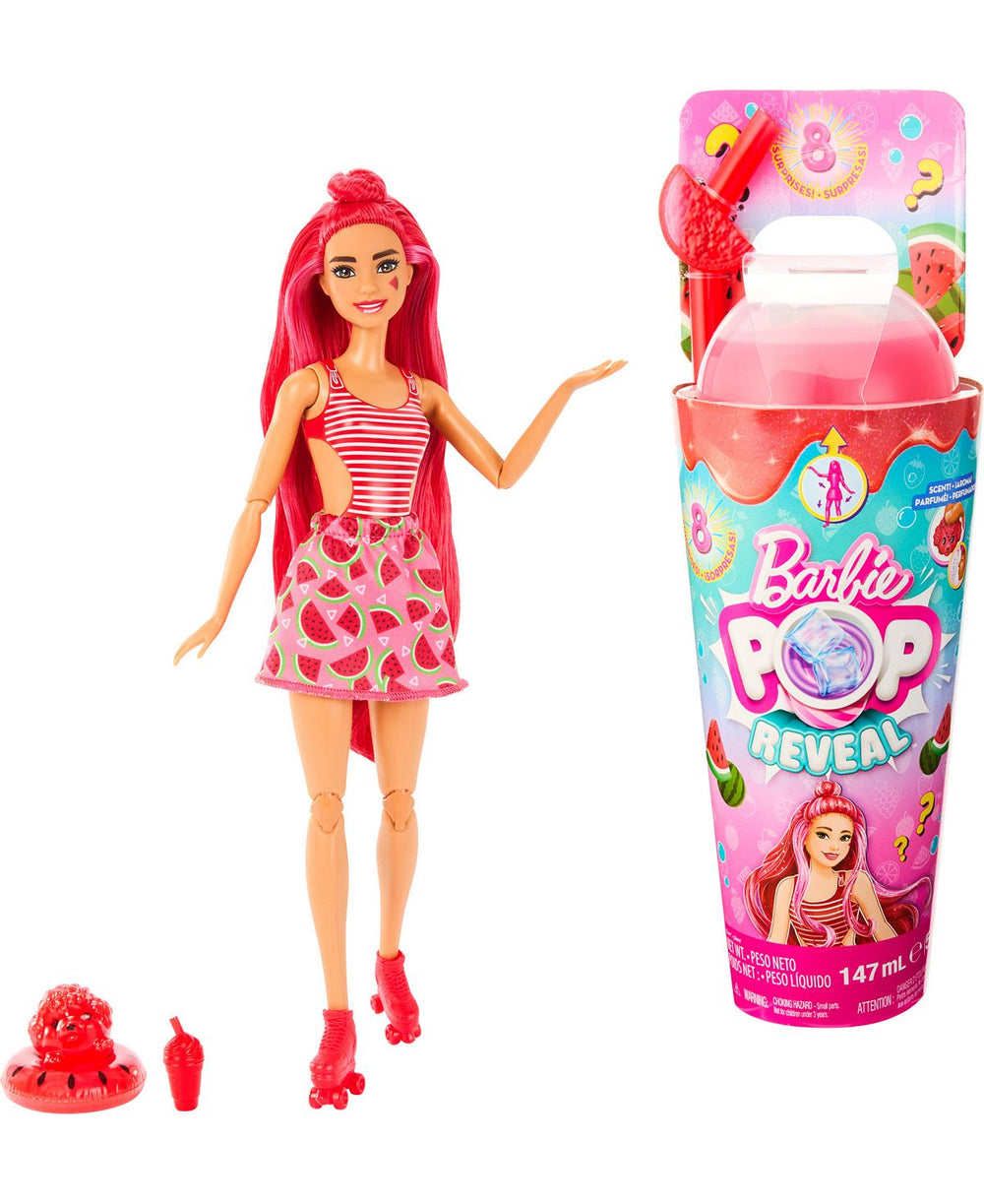 Barbie Pop Reveal Fruit Series - Watermelon Crush Doll with 8 Surprises