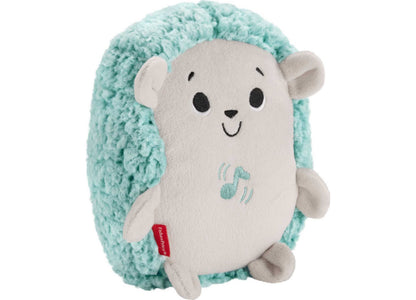 Fisher-Price Calming Vibes Hedgehog Soother plush toy with cream face and turquoise textured back