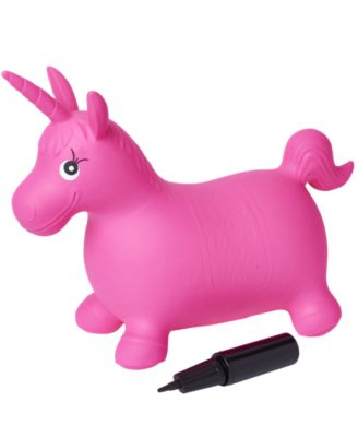 Imaginarium Pink Bouncy Unicorn Floor Hopper - Durable Indoor/Outdoor Play Toy