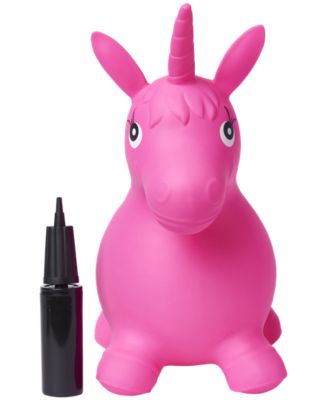 Imaginarium Pink Bouncy Unicorn Floor Hopper - Durable Indoor/Outdoor Play Toy