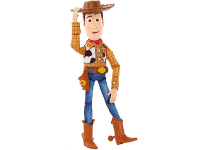 Disney Pixar Toy Story Woody 12-inch talking figure in yellow plaid shirt and cowboy hat