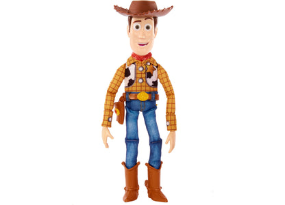 Disney Pixar Toy Story Woody 12-inch talking figure in yellow plaid shirt and cowboy hat