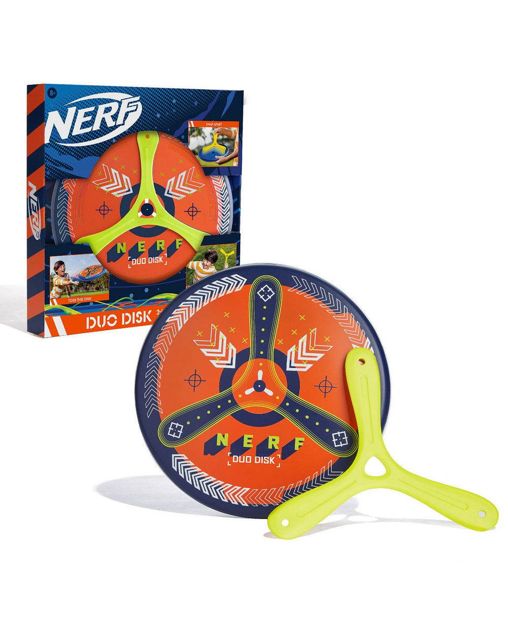 Nerf Boomdisk 2-in-1 Boomerang and Frisbee Outdoor Game Set