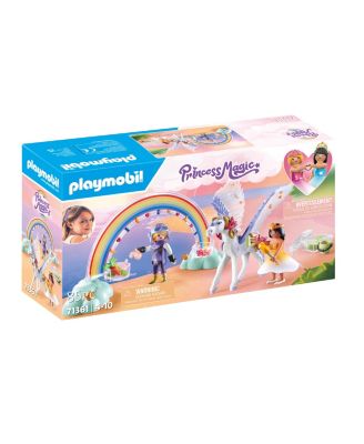 PLAYMOBIL Princess Magic Pegasus with Rainbow Care Set, 85 Pieces